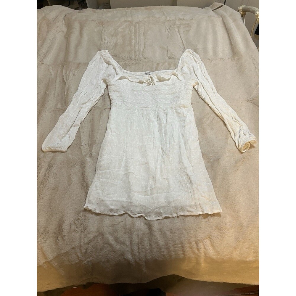 White Cottage Core Peasant Dress American Eagle Size M